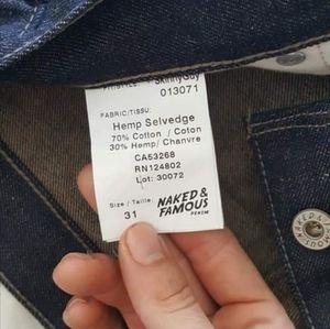 Naked & Famous Hemp Selvedge Denim